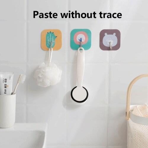 Cartoon Wall Hanging Hook Strong Home Kitchen Hooks Door Wall Hangers Hooks Kitchen Magic Bathroom Accessories Home Organization