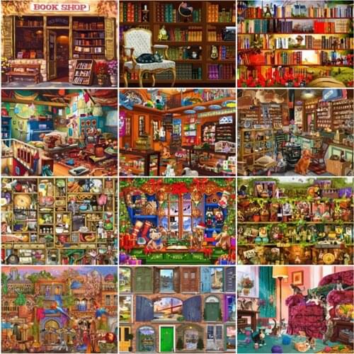 HUACAN Paint By Number Shelf HandPainted Painting Art Gift DIY Pictures By Number Canvas Shop Kits Home Decors