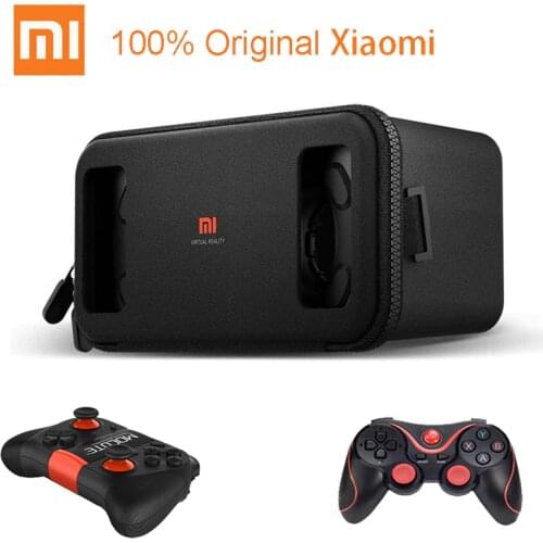 Original Xiaomi VR Play Virtual Reality 3D Glasses for 4.7- 5.7 Phone Headset Xiaomi Mi VR Play2 With Cinema Game Controller