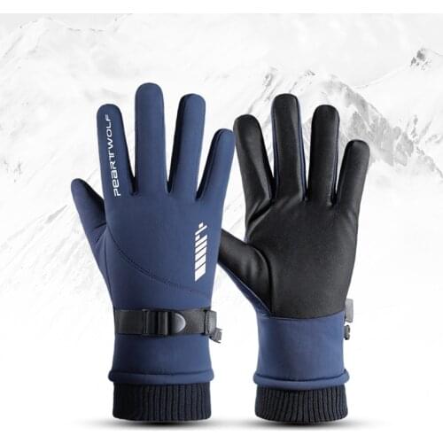 Warm Gloves Men Outdoor Touch Screen Winter New Ski Gloves Windproof Water-Repellent Non-Slip Cross-Border Cycling Gloves