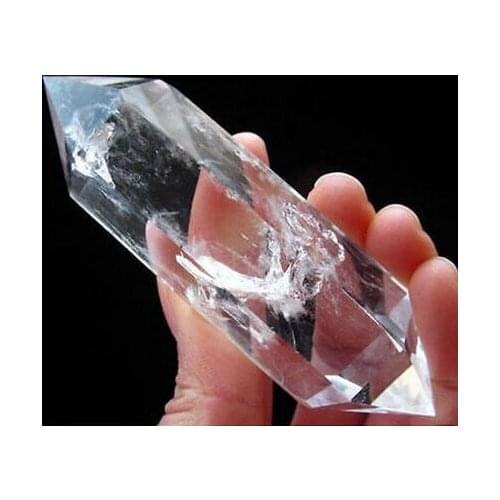 72G NATURAL CLEAR QUARTZ CRYSTAL DT WAND POINT Healing