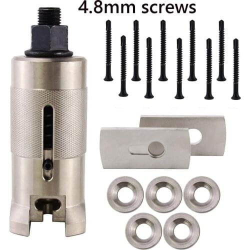 Professional Lock Core Puller Tool with Pull Screws,Flange,Gasket,Lock Cylinder Puller Locksmith Cam Lock Bullet Puller Collet