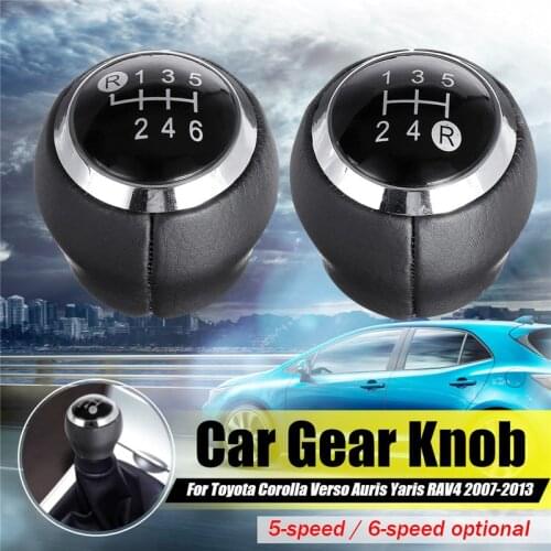 5 6 Speed Lever Gear Manual Lever Stick Shift Knob Head For Toyota Corolla Verso Auris Yaris RAV4 2007-2013 Car Shift Knob