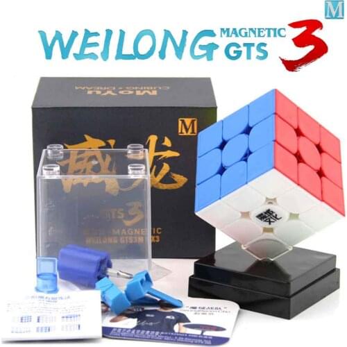 MoYu Weilong GTS 3M 3x3x3 Magnetic Speed Cube Meilong 3*3 Weilong V2 / V3 M Stickers magnetic cubo magico puzzle kids toys