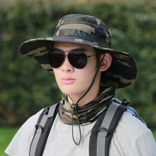 Sun Block Hat, Hiking Gear, Fishing Gear, Fishing Outdoor Sports Hat Camouflage