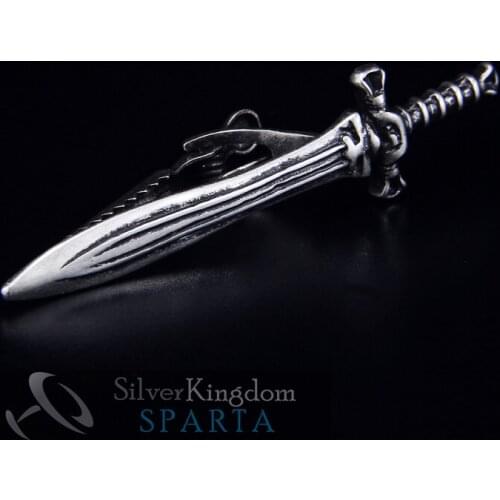 SPARTA Middle Ages Sword tie clips Silver plated High quality metal mens free shipping