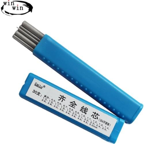 30 in 1 Set Solid Wire Core Stick Roll Mandrel Jewelry Gold Making Tool Stainless Steel Hollow Coil Forming Rod