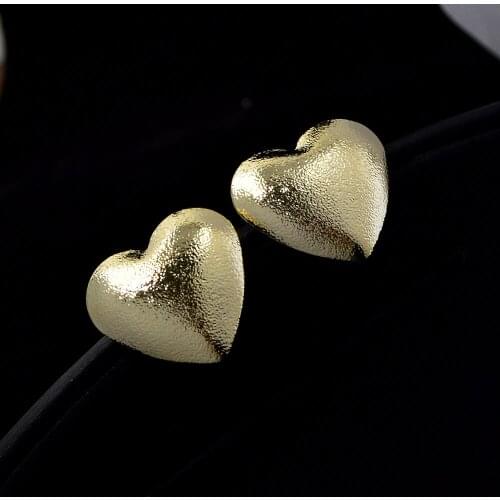CINDY XIANG Fashion Metal Statement Earring 2021 Gold Color Geometric Round Heart Shape Stud Earrings For Women Earring Jewelry