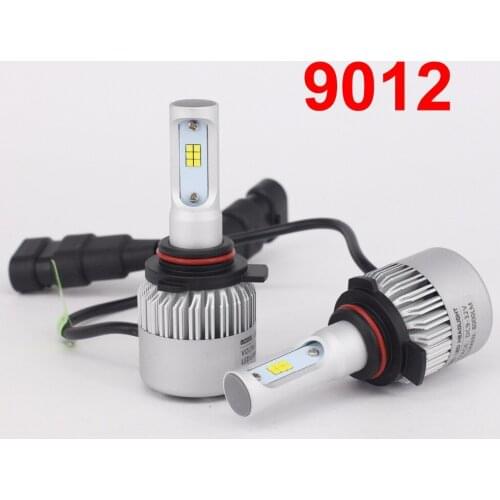 1 Set 9012 HIR2 S2 LED Headlight Super Slim Conversion Kit 72W 8000LM CSP Y19 LED Chips All-in-one Built-in Fan Driving Fog Lamp