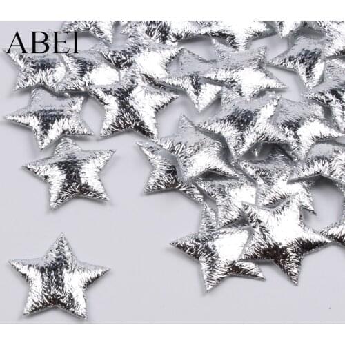 100pcs 20mm Silver Star small ornaments for Scrapbook Cards Gift Box Cake Topper Xmas Decoration Stick On Star Stickers