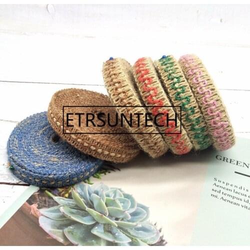 100pcs Burlap DIY Ribbon Weeding Festival Christmas Decoration Vintage Rustic Rope Crafts Gift Ribbons Wrapping Decoration