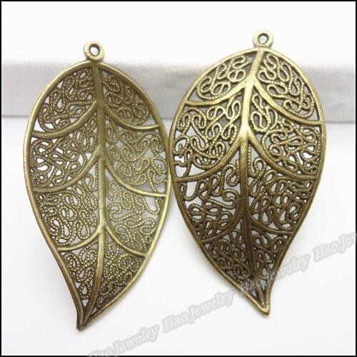 18pcs Vintage Charms Leaf Pendant Antique bronze Fit Bracelets Necklace DIY Metal Jewelry Making