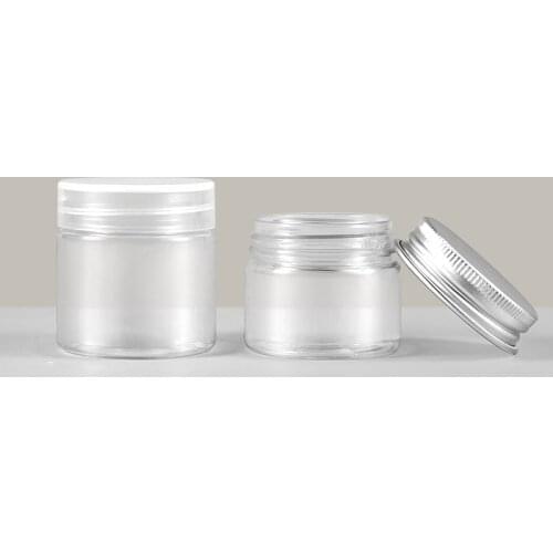 20/50pcs 20/30g Jars PET Plastic Empty Cosmetic Containers Jars Cases with Aluminum Lid Cream Lotion Box Ointments Bottle