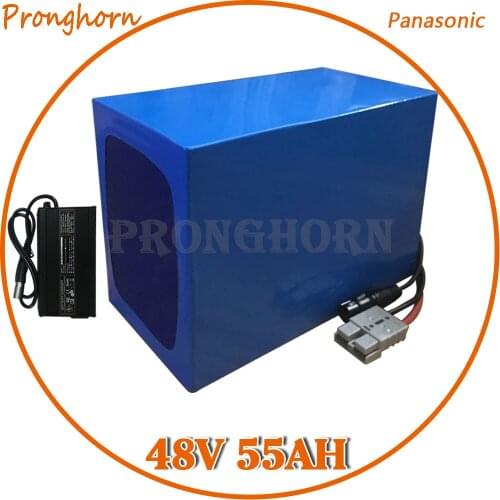 48V 1500W 2000W 3000W Battery 48V Ebike Battery 48V 55AH lithium Electric Scooter Battery use Panasonic cell With70A BMS+Charger