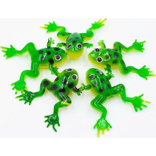 5pcs/lot Artificial Lifelike Floating Frog Soft Fishing Lures 40mm 2.4g Silicone Soft Frog Bait Swimbait Pesca Carp Fish Tackle