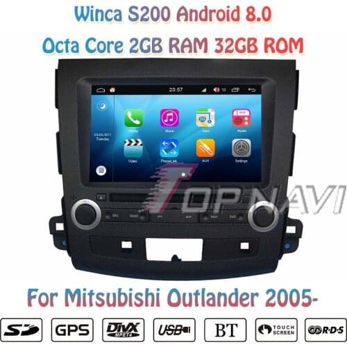 Topnavi 7'' Octa Core S200 Android 8.0 Car DVD Multimedia Player for Mitsubishi Outlander Audio Radio Stereo 2DIN GPS Navigation