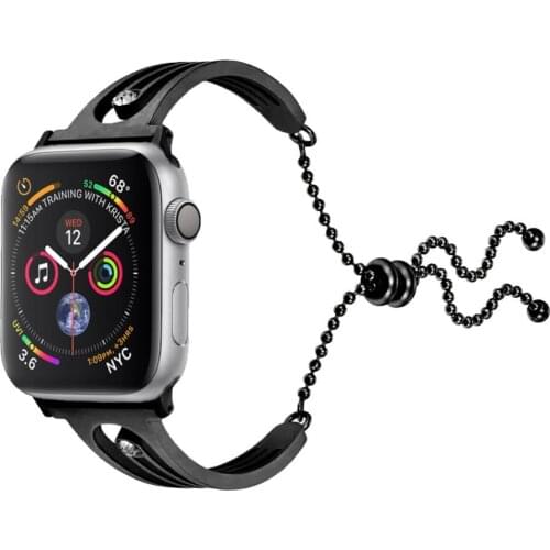 For Apple Watch Band 44mm 40mm 42mm 38mm Women Watch Bling Diamond Stainless Steel Bracelet for iWatch 6 5 4 3 2 1