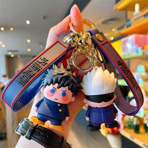 Jujutsu Kaisen Keychain Anime Toys Yuji Itadori Fushiguro Megumi Pendant Keychain Cartoon Children Kugisaki Nobara Keychains Kid