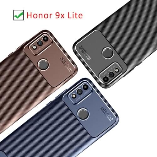 Case on honor 9x lite bumper cover for huawei honer 9xlite 9 x x9 light protective phone coque back bag silicone matte soft tpu