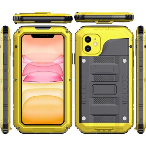 360 Full Protective waterproof Case For iphone 11 case Coque Funda For iphone 11 pro max case Cover Armor Metal Doom Heavy Duty