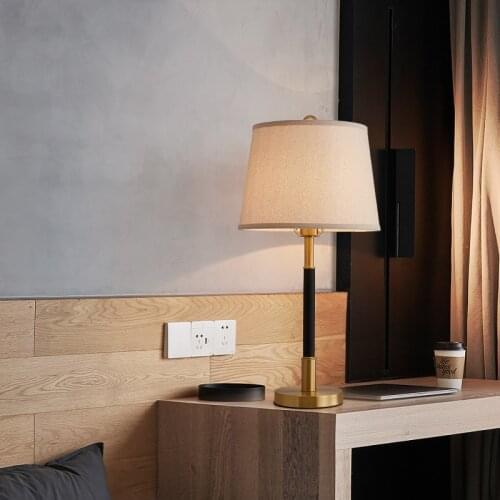 Nordic Bedside Table Decoration Lamp Cloth Lampshade Reading Light for Living Room Bedroom Corner Night Lighting Indoor Fixtures