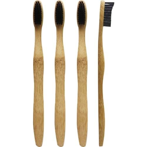 DR.PERFECT 50 PCS/lot Square Style Bamboo Toothbrush Wholesale Eco friendly Wooden Bamboo Toothbrush Oral Care Black Bristle