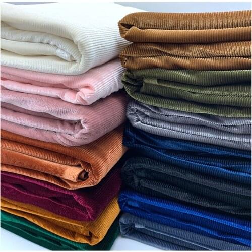Stretchy Velvet Trousers Glossy Material Small Stripe Coat Shirt Diy Sewing Tissue