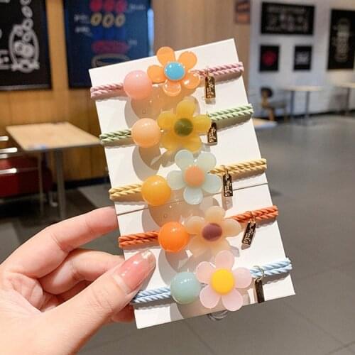 Head rope Sen tie flower girl zama tail elastic knot hair ornaments elegant style cute super fairy fresh holster