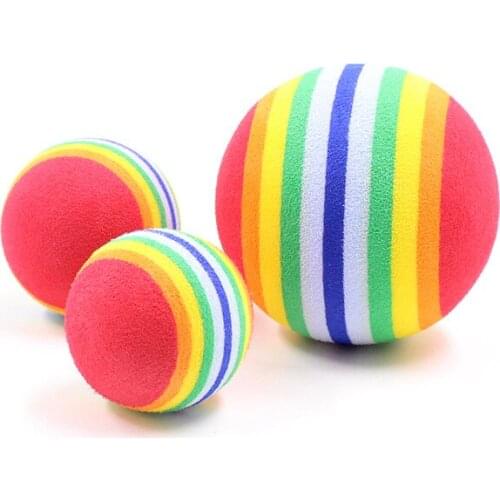 Pet Toy Baby Dog Cat Toys Rainbow Colorful Play Balls for Pets Products Funny Balls Pet Supplies