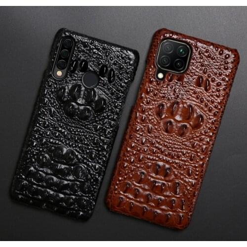Leather Phone Case For Huawei Honor 30 30S X10 20 20i 10 10i 9 8 Lite 9X 8X Max 7X 7A V30 Pro V20 V10 Crocodile Head Back Cover