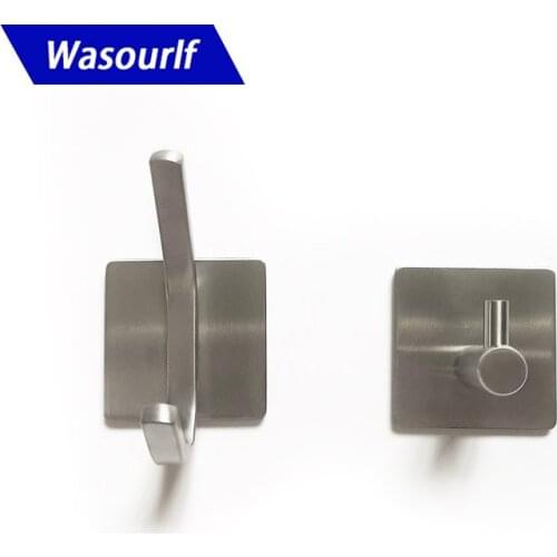 Wasourlf Single Robe Hooks Stainless Steel Viscose Stick Wall Towel Bathroom Hardware Bathroom Bath Clothes Hanger Towel Holder