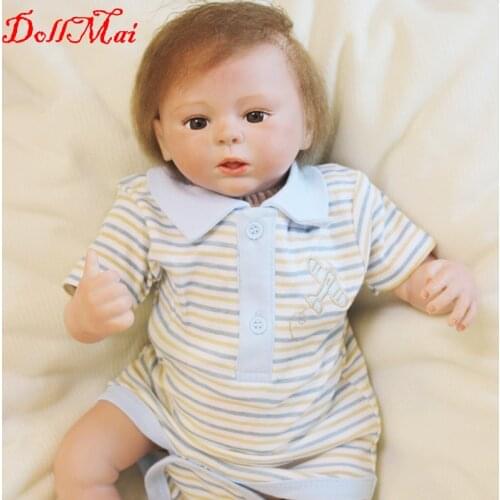 45cm dollmai Lifelike Soft Silicone Reborn sleeping baby girl Gift Newborn Toys toddler Arianna Tatiana boneca reborn doll