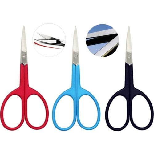 1PC Stainless Steel Small Tilted Tip Eyebrow Makeup Scissors Manicure Face Hair Trimming Tweezer Scissors Make Up Beauty Tools