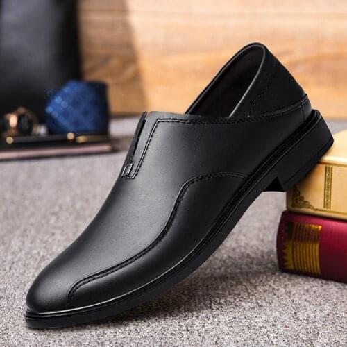 Men Shoes Business Genuine Leather Spring&Autumn Oxford Shoes Man Luxury Brand Lace-up Wedding Dress Loafers Man Casual Footwear