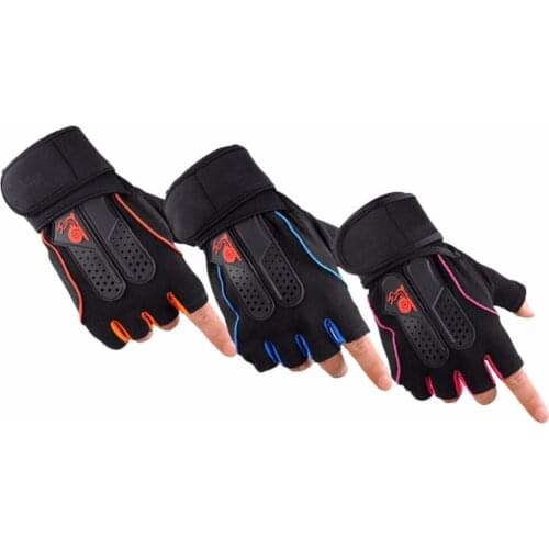Men Women Weight Lifting Gym Gloves Body Building Fitness Training Sports Exercise Workout Wrist Wrap Dumbbell Dropshipping