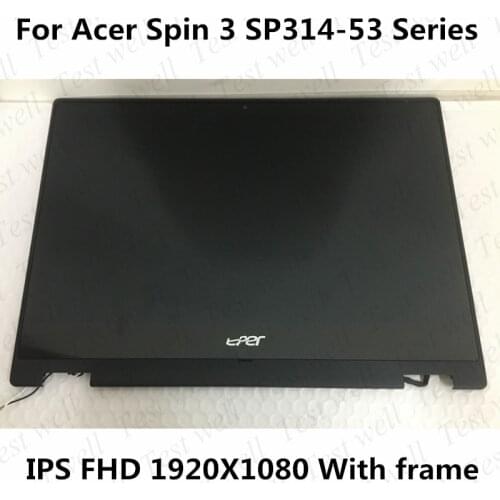 Original 14'' LCD Display Touch Screen Digitizer Assembly B140HAN04.0 for Acer Spin 3 SP314-53 Series 1920x1080