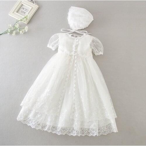 Baby Girl Newborn Dress Christening Gown Baby Party Dress christmas clothes 1 year girl boy birthday dress Three Pieces