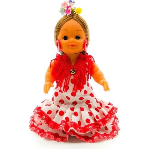 Lovedoll regional collection gift 15 cm dress Andaluza flamenco flower manufactured in Spain Folk crafts. Similar Barriguitas