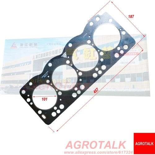 Cylinder head gasket for Xinchang Xinchai A498BT / 4D35T engine, part number: A498B-01004 / 4D35T-01004