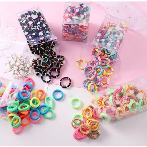 50PCS/Lot 3CM Children Cute Small Ring Rubber Bands Tie Gum Ponytail Holder Elastic Hair Jewelry Girls Headwear Hair Accessories