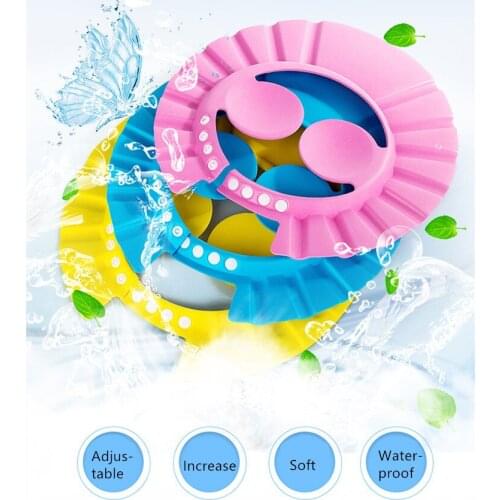 Baby Shower Caps Shampoo Haircut Cap Wash Hair Kid Bath Visor Hats Adjustable Shield Waterproof Ear Protection Eye Children Hats