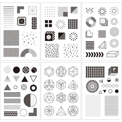 New Arrivals Dot Stripe Shape Clear stamp rubber transparent silicone stamp seal for DIY scrapbooking paper card craft stamping