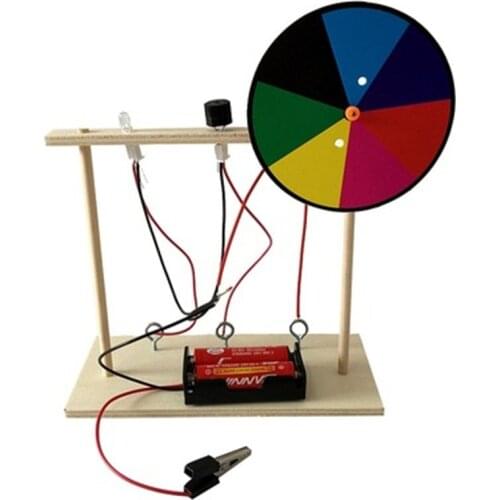 Acousto-optic Electricity Physical Science Experiment Kits School STEM Education Wooden Model Children Puzzle Toys Gift