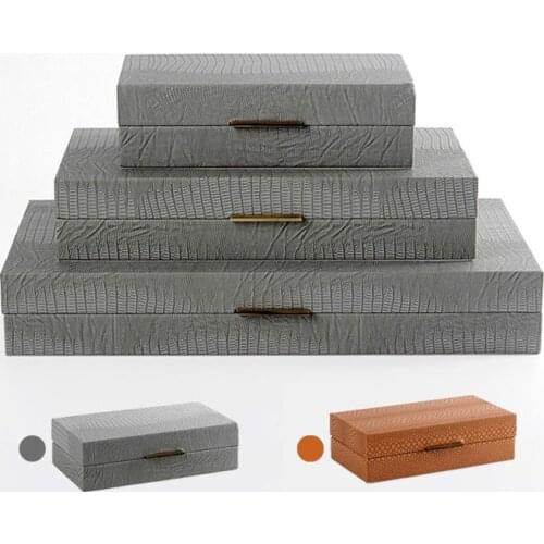 Modern Luxury Retro Leather Jewelry Organizer Desktop Simple With Cover Storage Box Organizador De Joyas Home Decore EC50SN