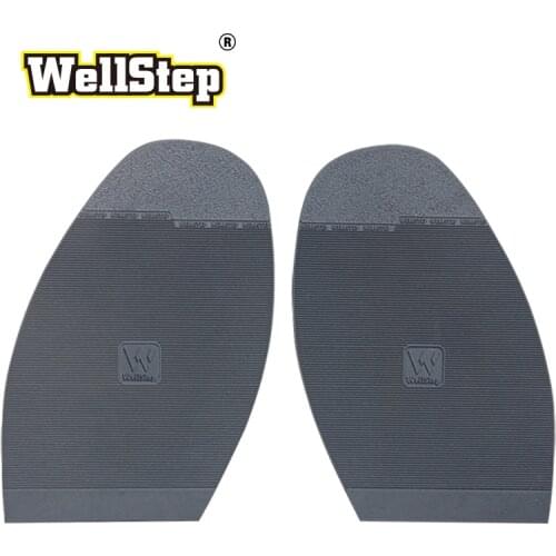 WELLSTEP 1 Pair Shoe Repair Sole Forefoot Outsole Rubber Pad Cushion Sheet Grip Half Sole Replacement Non Slip Anti Skid Mat