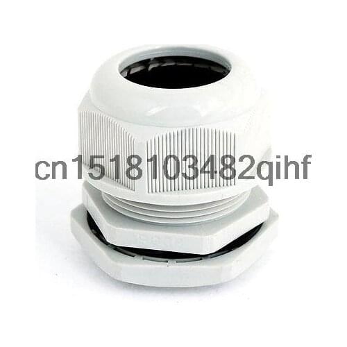 Light Gray Plastic Waterproof Cable Gland Connector Locknut PG36