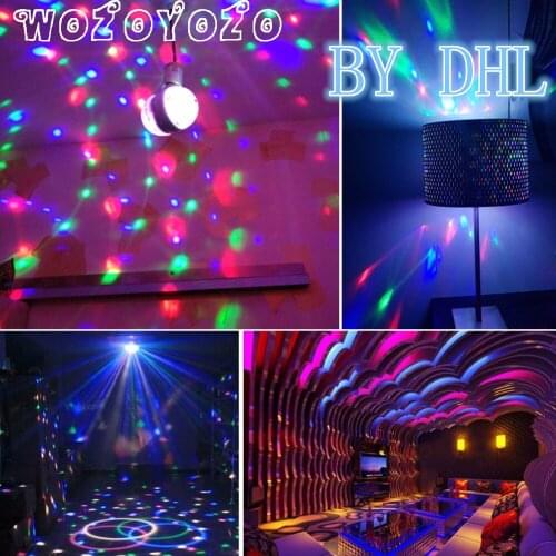 BY DHL Led RGB Stage Light E27 85-265V Lamps Christmas Lighting Colorful lamp Magic Auto Rotating Party Dance DJ Disco KTV Bar