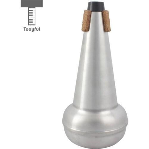 Tooyful High Quality 1Pc Light-Weight Practice Trombone Straight Mute Silencer Sourdine Aluminium for Alto Tenor Trombone Silver