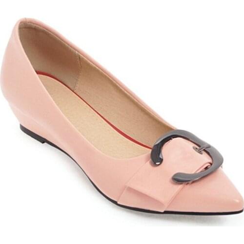 Leisure shoes to 18 years in early spring the new low shallow mouth comfortable with wedges size size 32 single shoes 18115-43