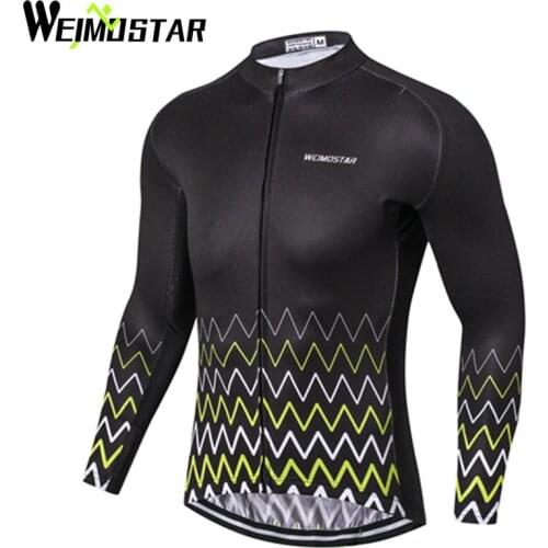 WEIMOSTAR Team Cycling Jersey Long Sleeve Maillot Ropa Ciclismo Breathable Bicycle Clothing MTB Bike Jersey Cycle Shirts Tops